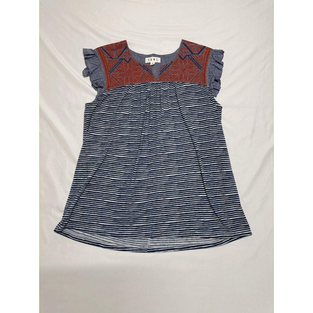 THML Anthropologie Embroidered Top Bohemian Womens Size Small‎